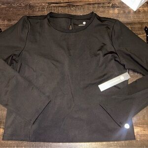 Stretch The Rules Active Shirt Womens L Large Black Long Sleeve Stretch NWT